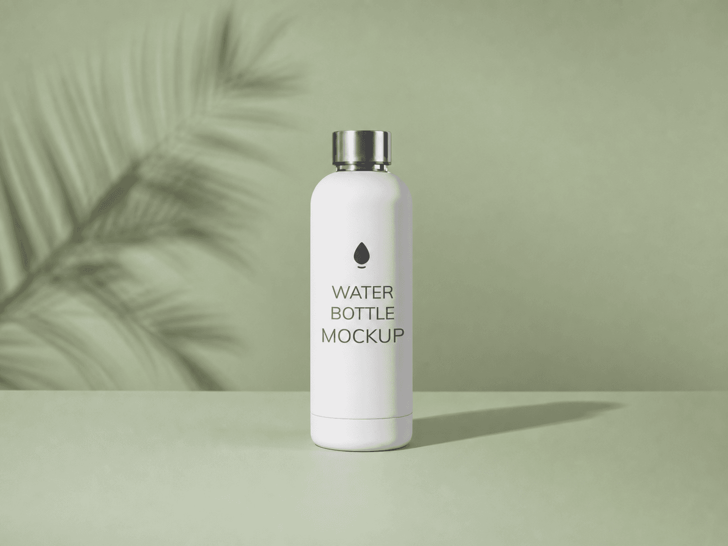 Water bottle mockup before background removal